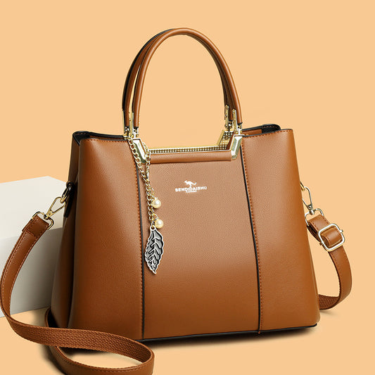 Women's Mother Soft Leather Large Capacity Handbags