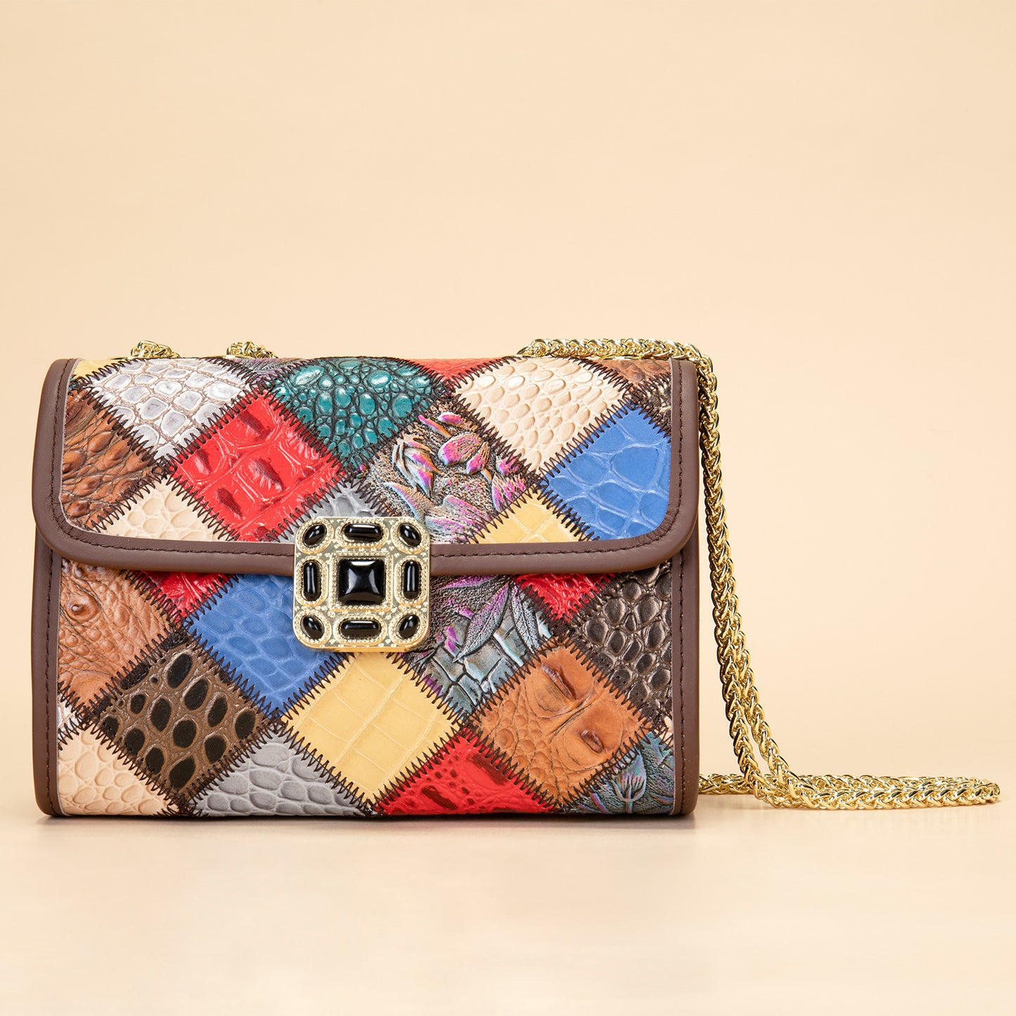 Women's Genuine Leather Underarm Chain High-grade First Shoulder Bags