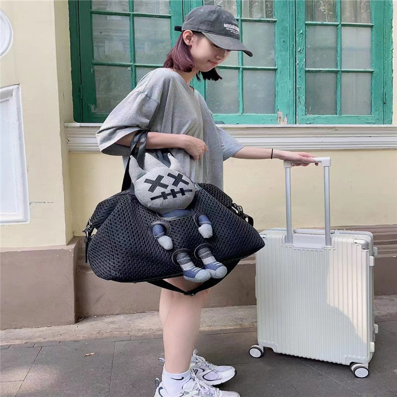 Fashion Mesh Large Capacity Personalized Doll Travel Bags