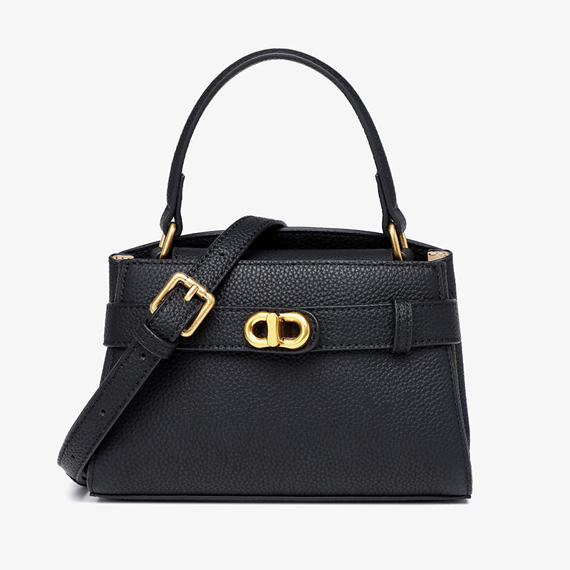 Women's Trendy Portable Kelly Fashion Genuine Leather Shoulder Bags