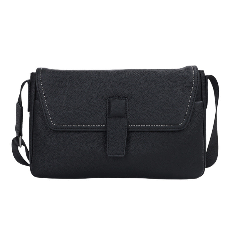 Men's Large Capacity First Layer Cowhide Leather Men's Messenger Bags