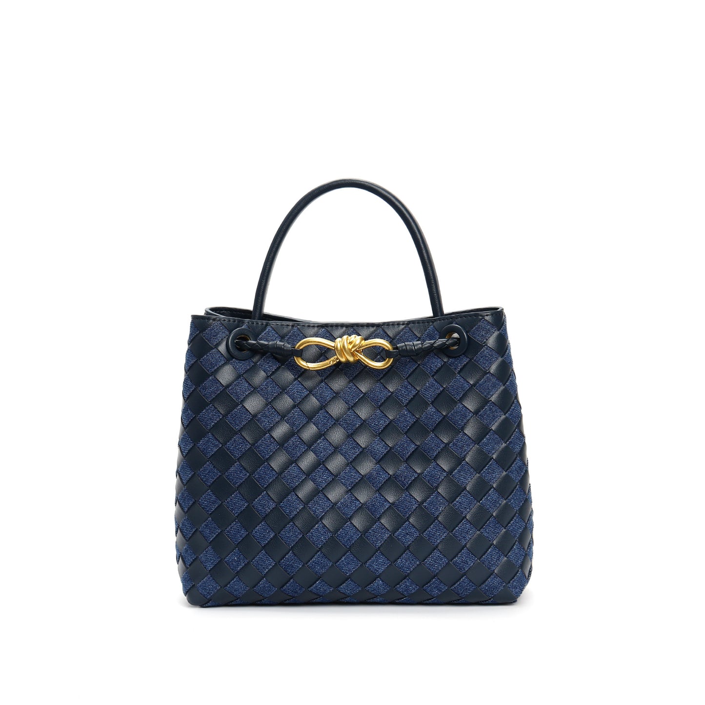 Women's Trendy Fashion Rhombus Genuine Leather Woven Shoulder Bags