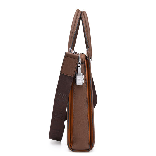 Men's Password Business Computer Soft Leather Lock