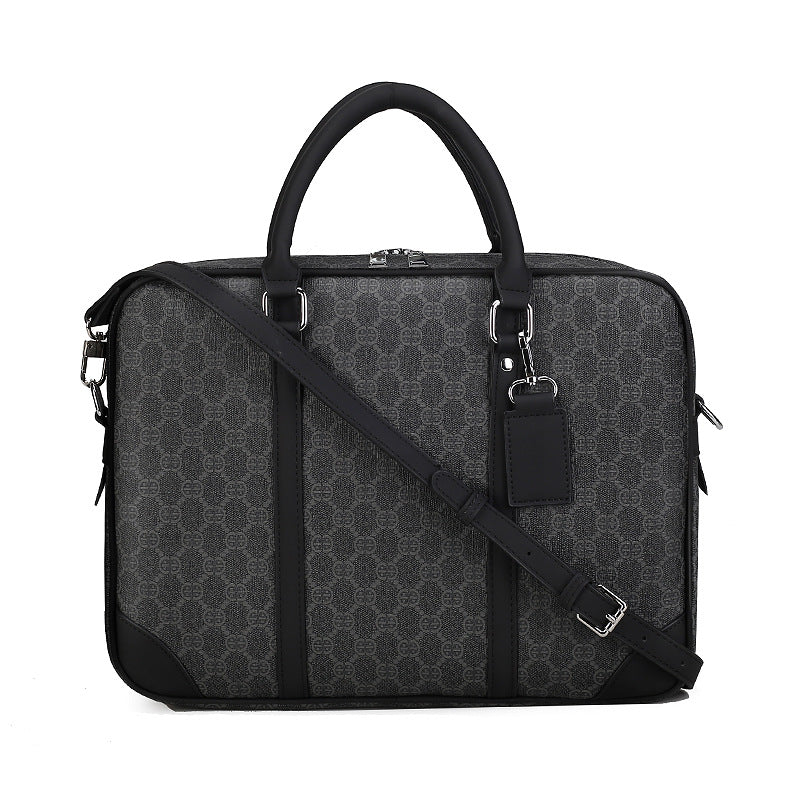 Men's Business Green Zipper Large Capacity File Men's Briefcases