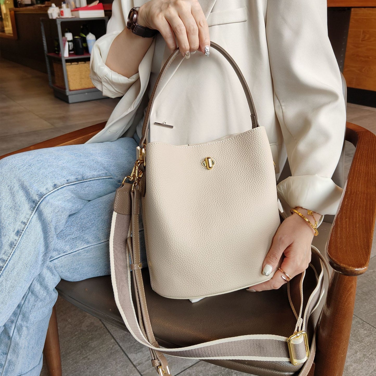 Women's High-grade Trendy Genuine Leather Soft Cowhide Bags