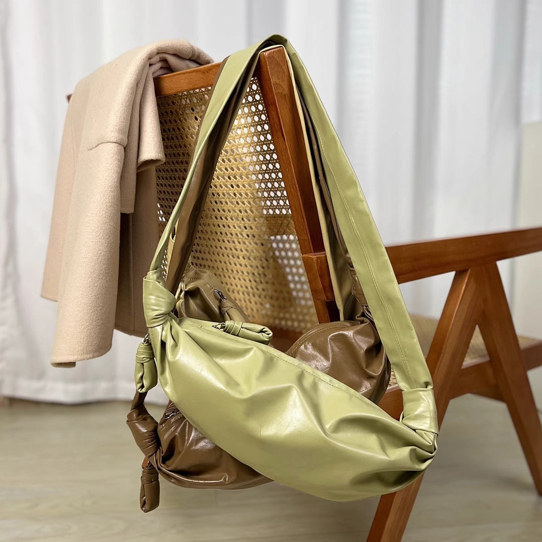 Croissant Pleated Texture Idle Style Niche Can Be Tote Bags