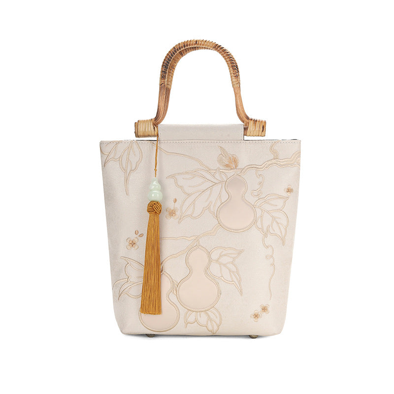Fu Lu Double Full Wooden Ancient Handbags