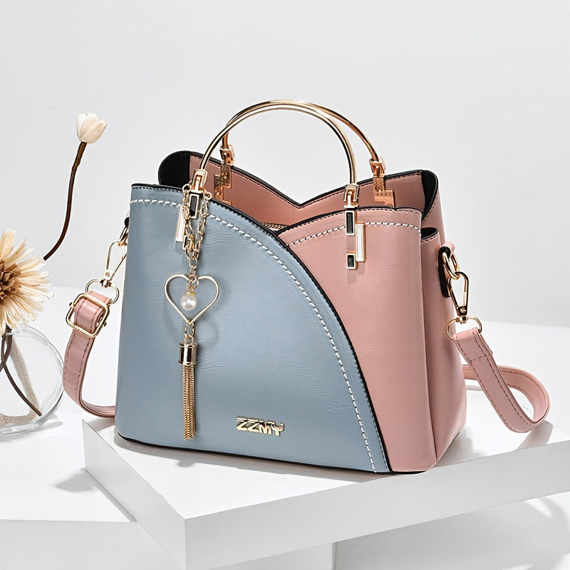 Women's Classy Patchwork Fashion Leather Shaping Handbags