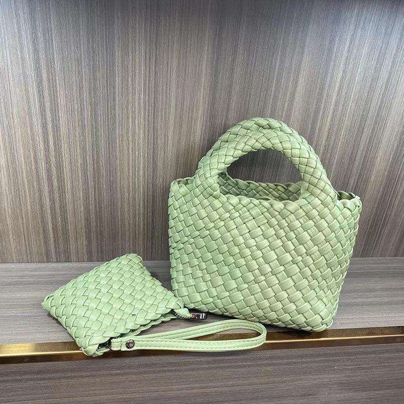 Women's Hand-woven Vegetable Basket Portable Chain Small Square Bags