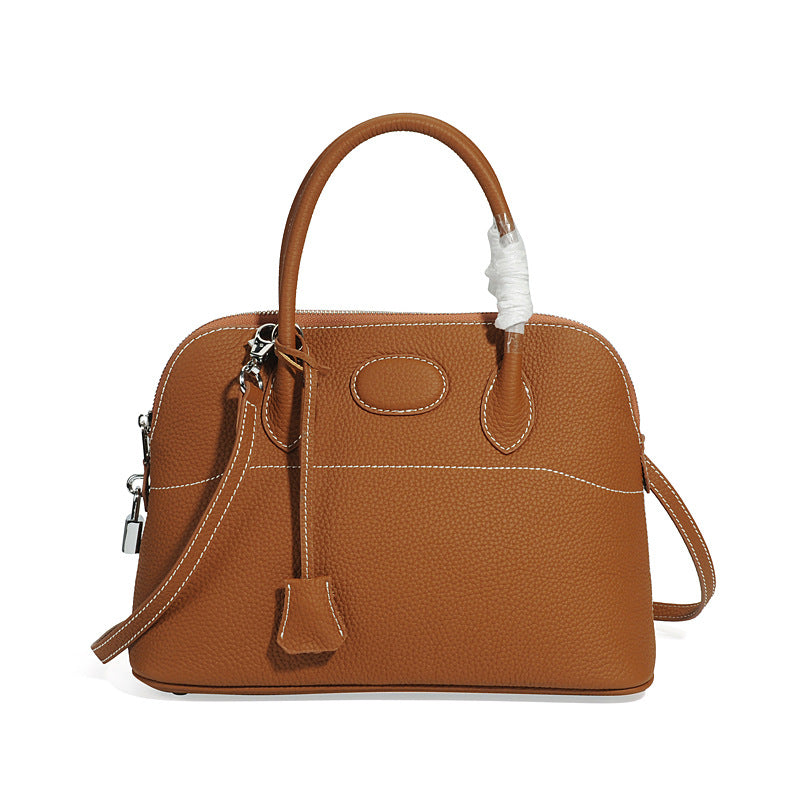 Women's Genuine Leather Trendy Lychee Pattern Cowhide Crossbody Bags