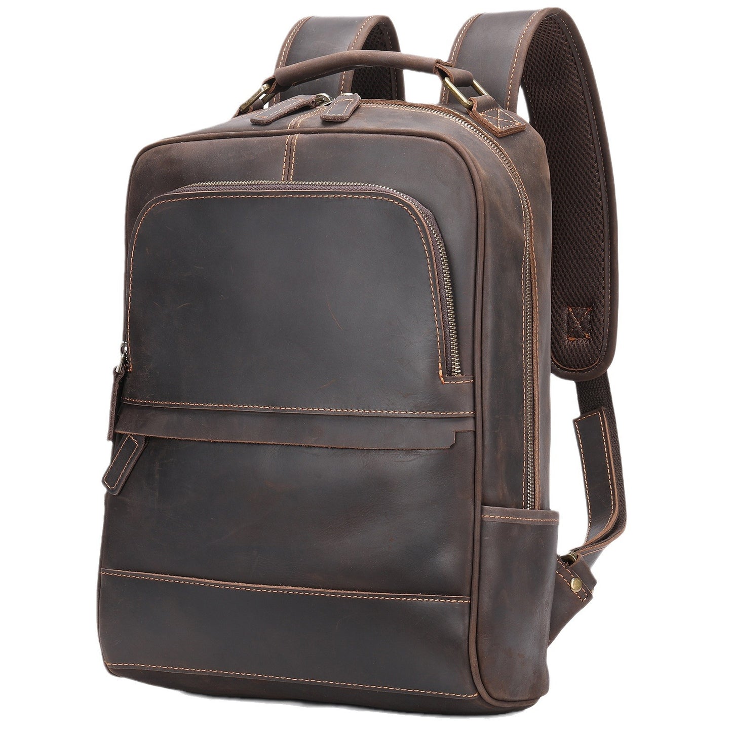 Men's Horse Leather First Layer Cowhide Retro Backpacks