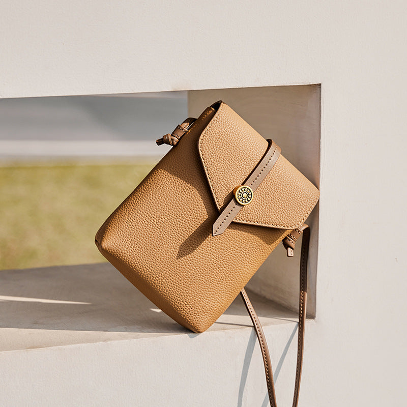 Women's Graceful Leather Mini Clothes Mobile Bags