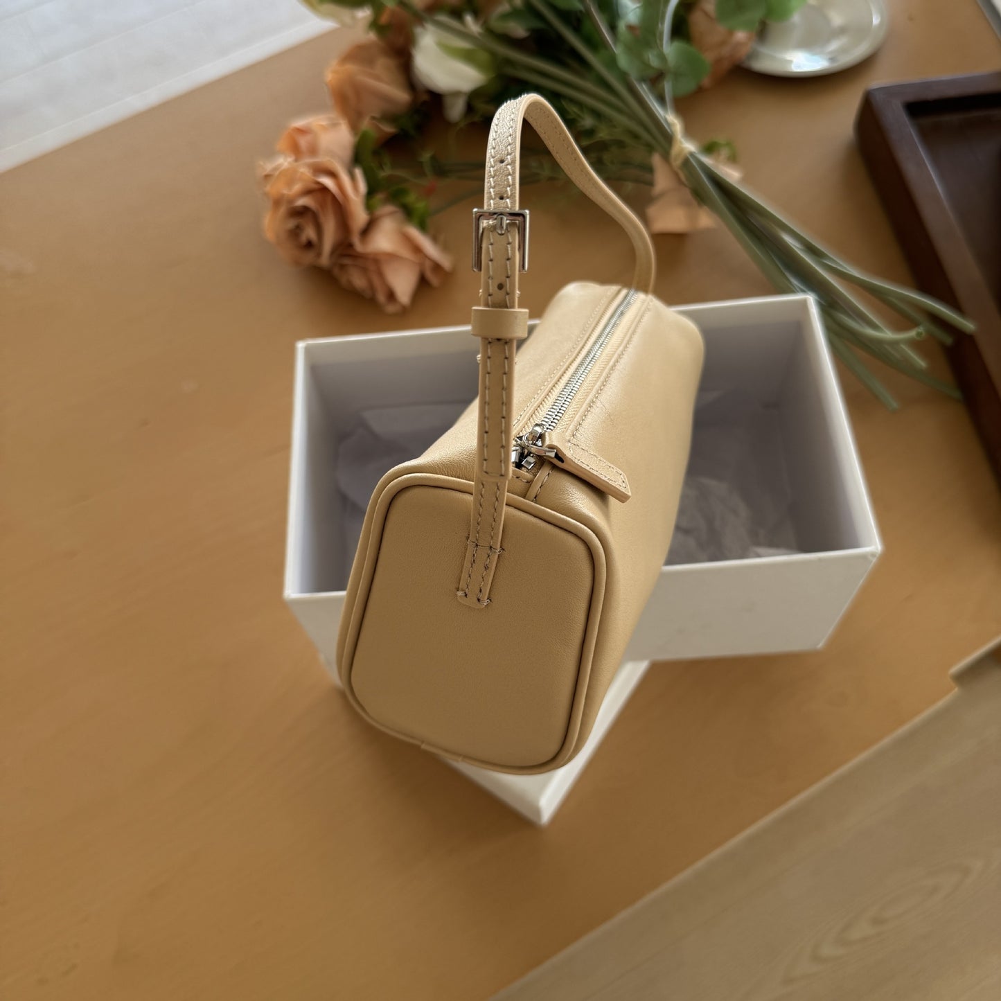Sheepskin Leather Pen Suede Underarm Genuine Handbags