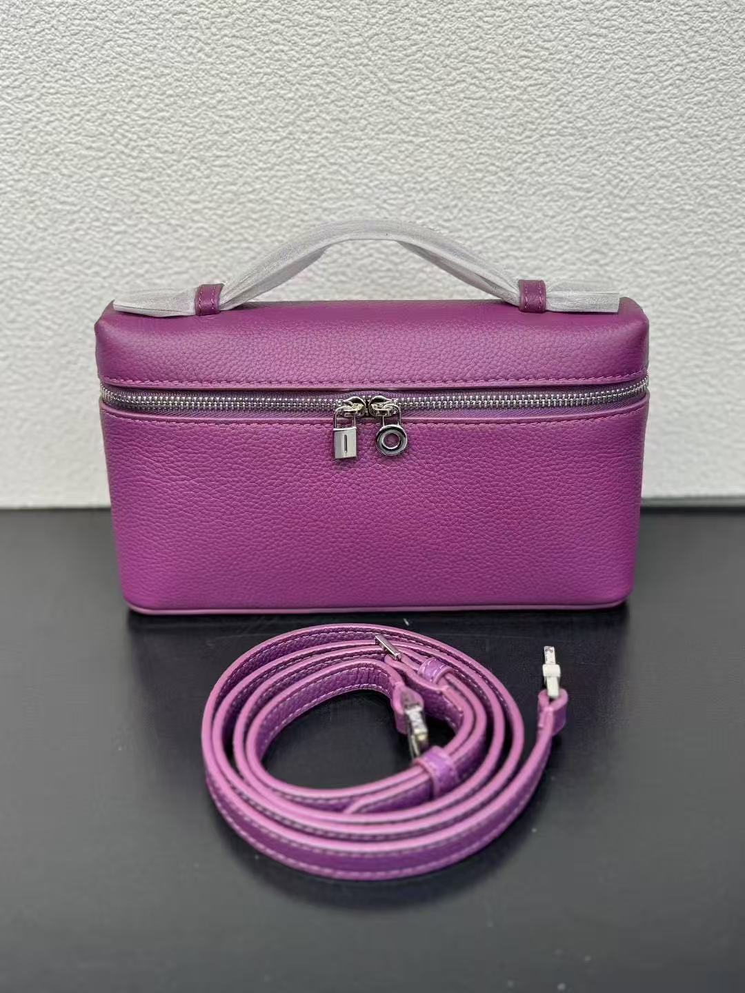 Women's Leather Lunch Box Genuine Pattern First Crossbody Bags