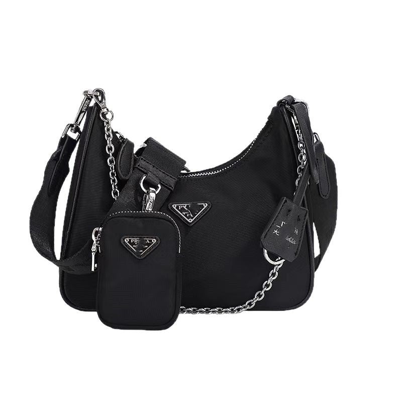 Women's Three-in-one Nylon Underarm High Sense Niche Water-repellent Crossbody Bags