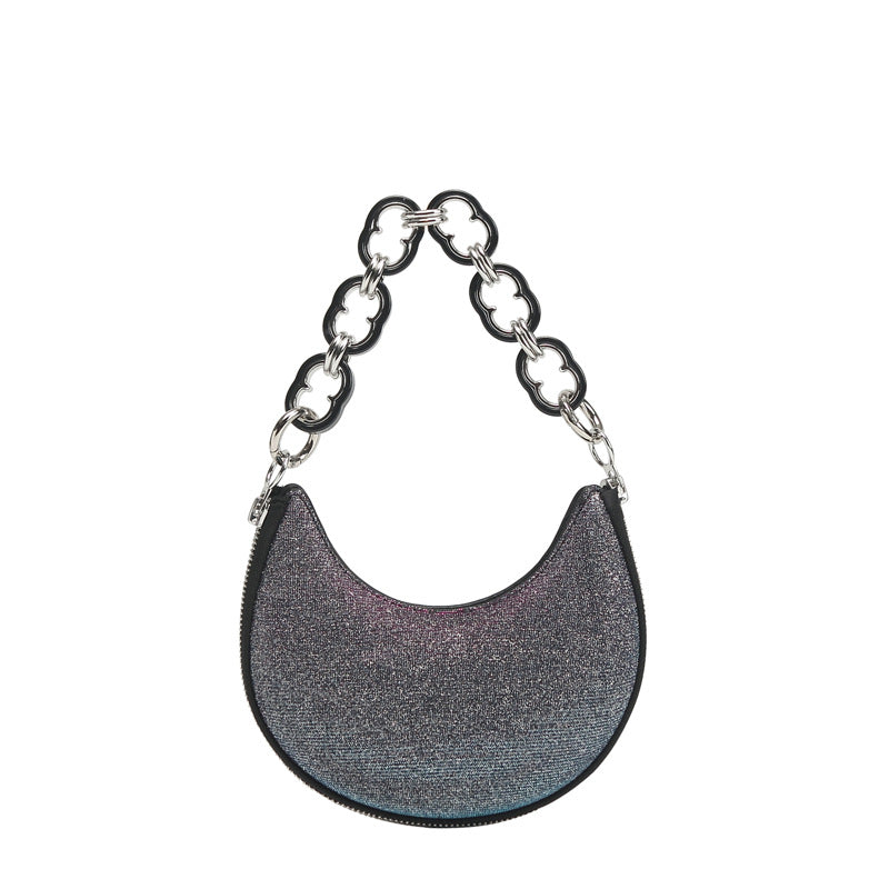 Women's Summer Korean Solid Color Saddle Sequins Handbags
