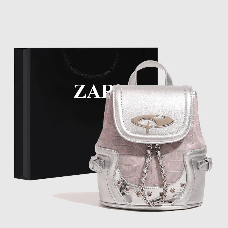 Women's Fog Pink Female Millennium Hot Crocodile Backpacks