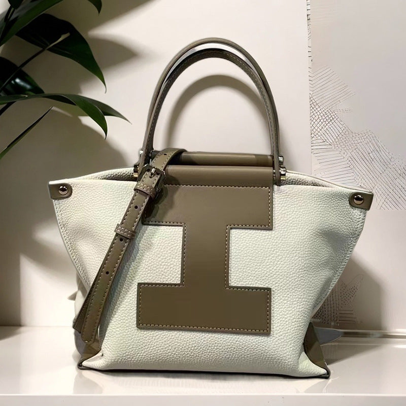 Women's Layer Cowhide Design Hand Carrying Genuine Bags