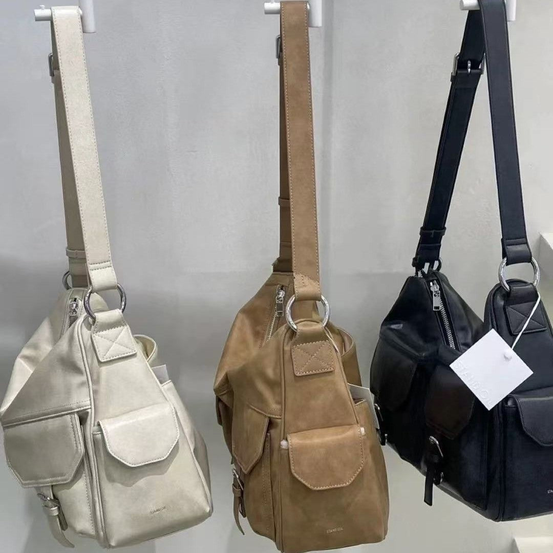 Slouchy New Niche Motorcycle Joy Underarm Crossbody Bags