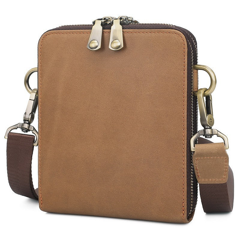 Men's Retro Genuine Leather Simple Niche Leisure Men's Messenger Bags