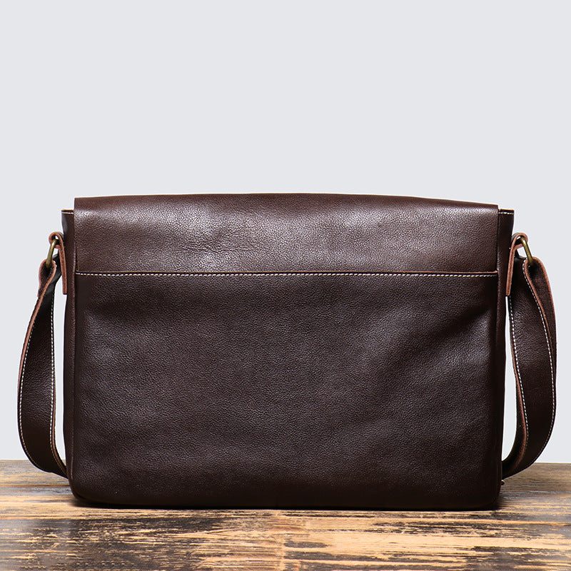 Men's Retro Leather Large Capacity Cow Computer Men's Shoulder Bags