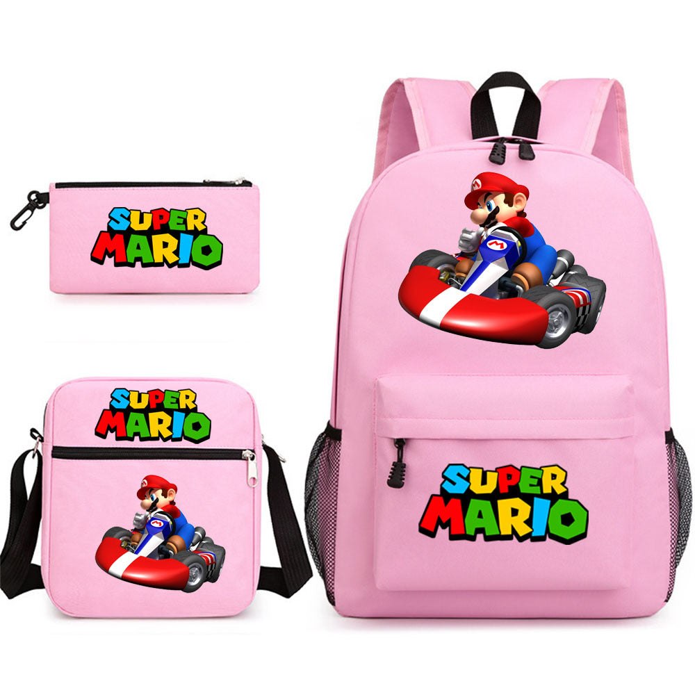 Game Mario Super Mary Three-piece Cartoon Middle School Students' Schoolbags