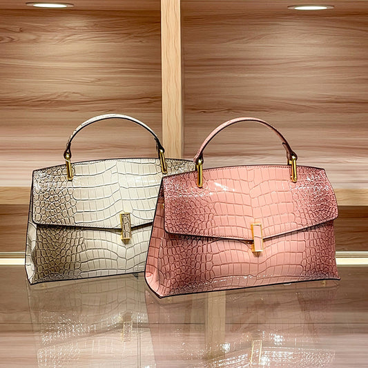 High Fashion Alligator Print Genuine Leather Crossbody Bags