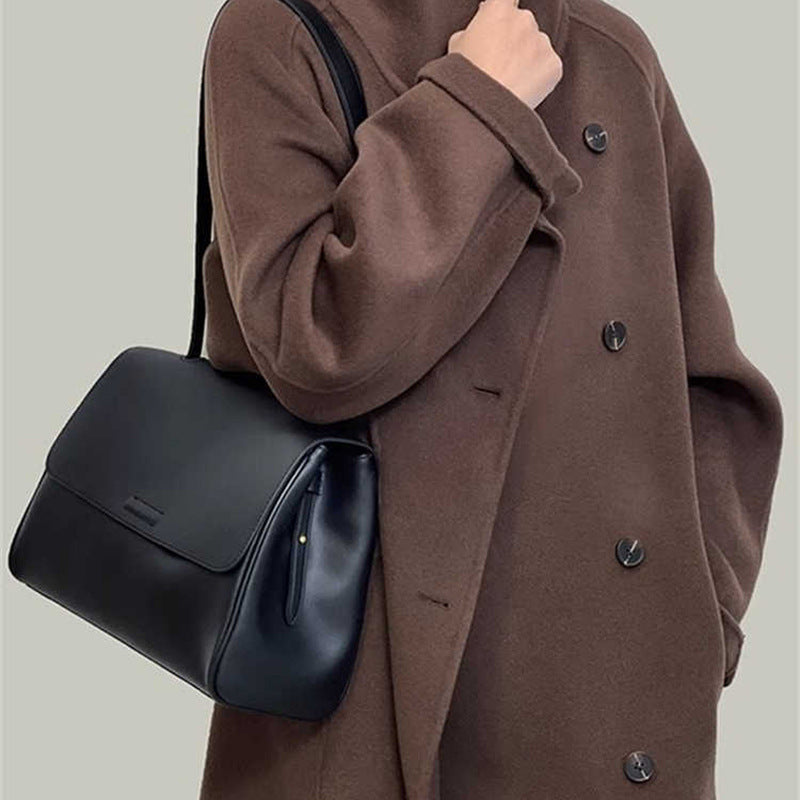 Women's Large Capacity Underarm Genuine Leather Commuter Handbags