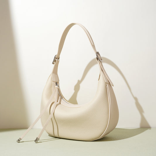 Women's Fashion Simple Design Hobos Leather Texture Shoulder Bags