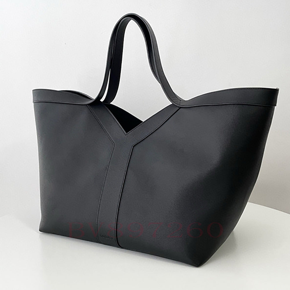 Lazy Loose Feeling Big Female Word Leather Large Capacity Handbags