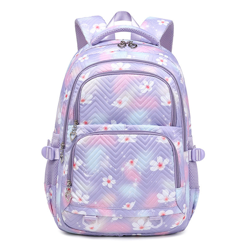 Female Cute Printed Waterproof Lightweight Junior Elementary School Students' Schoolbags