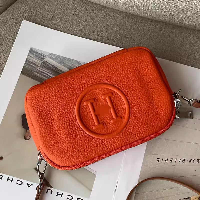 Women's Genuine Leather Exquisite Texture High-grade Compact Small Square Bags
