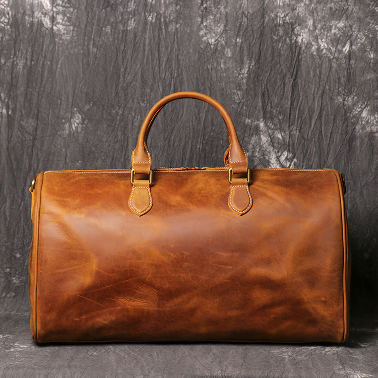 Women's & Men's & Retro Crazy Horse Leather Portable Travel Bags
