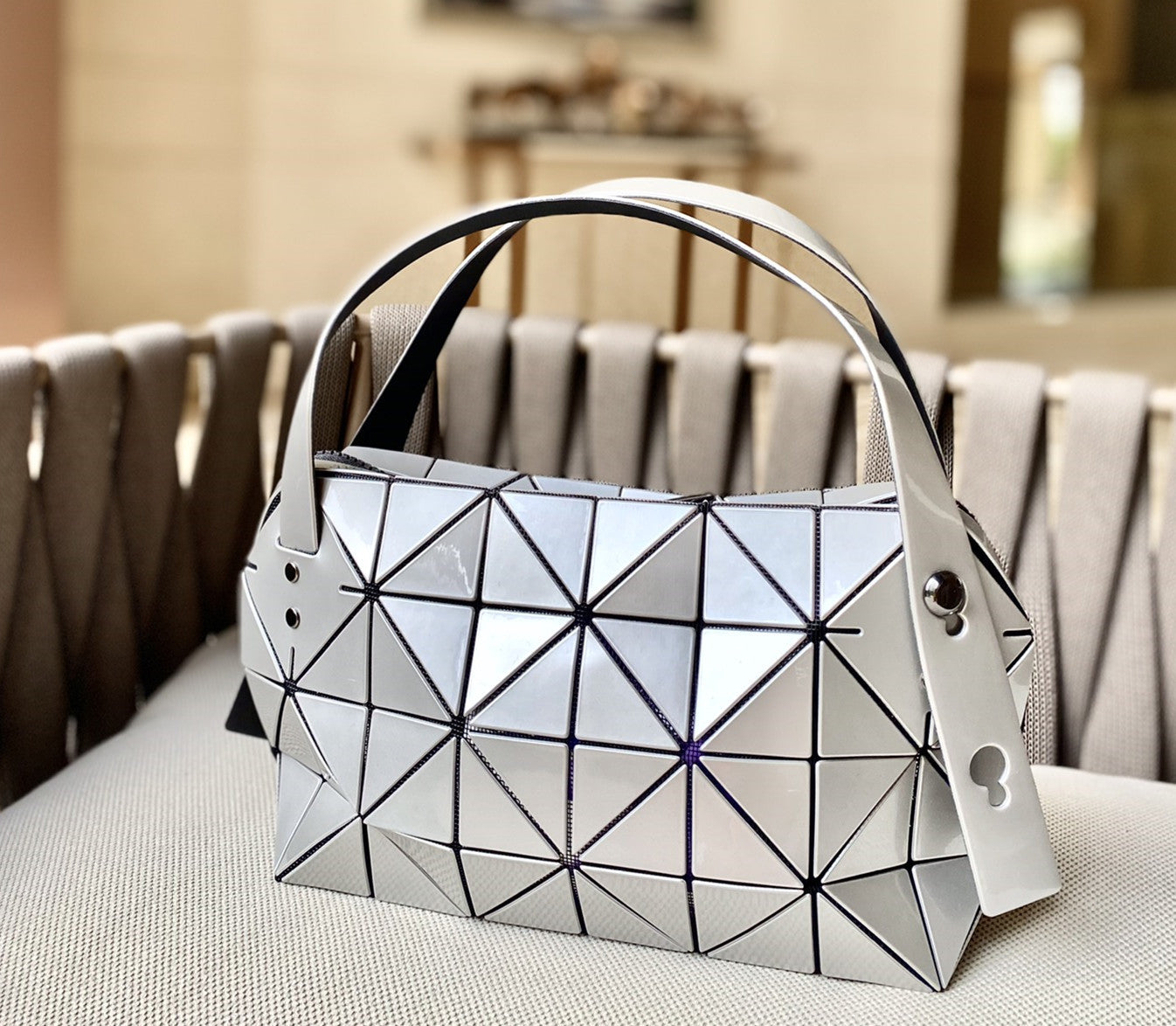 Triangle Rhombus Boston Frosted Underarm Fashion Pillow Handbags
