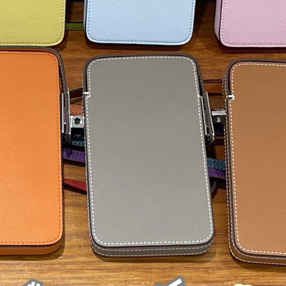 Women's Mobile Cowhide Advanced Texture Mini Simple Phone Bags