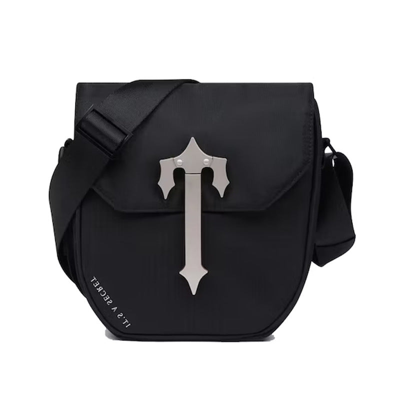 Women's & Men's & Metal Retro Black Reflective Good-looking Men's Shoulder Bags
