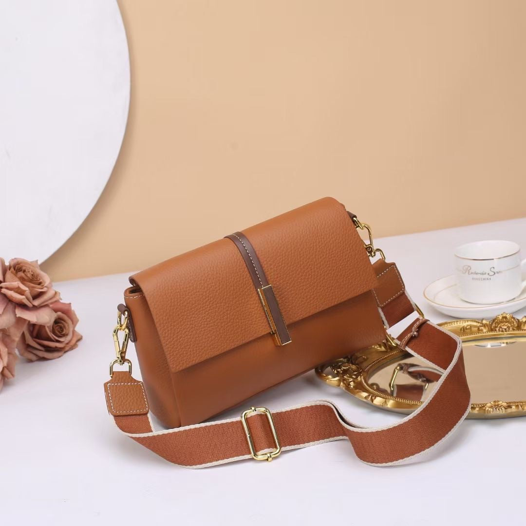 Women's Pattern Top Layer Cowhide Fashionable Stylish Small Square Bags