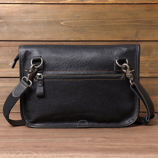 Men's Fashion Horizontal Tiger Head Vegetable Tanned Men's Messenger Bags
