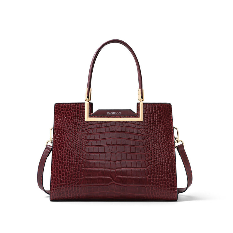 Women's Genuine Leather Chinese Versatile High Sense Handbags