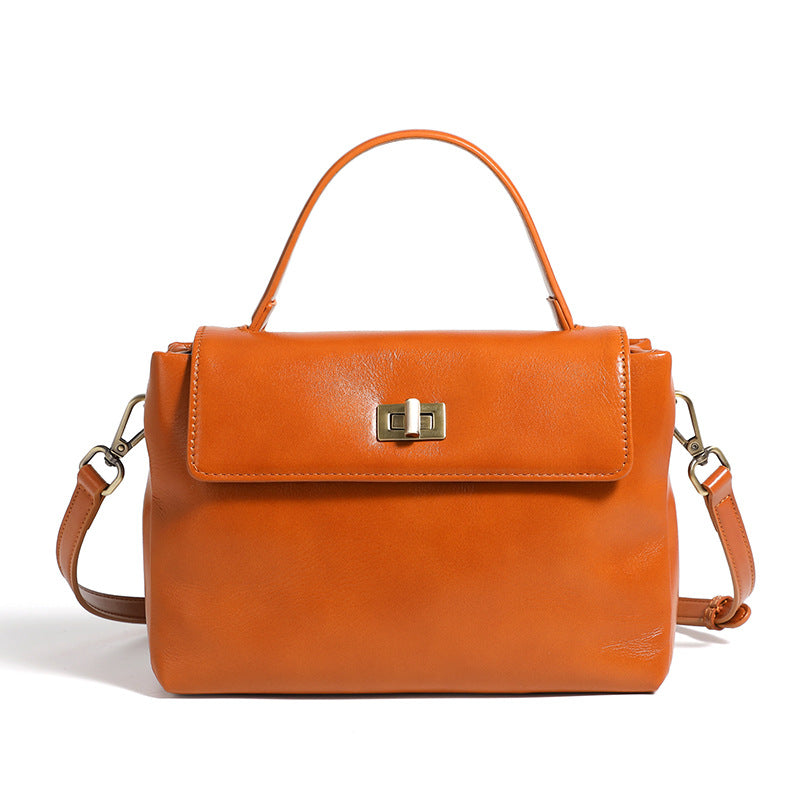 Women's Genuine Leather Advanced Texture Fashion Commuter Crossbody Bags