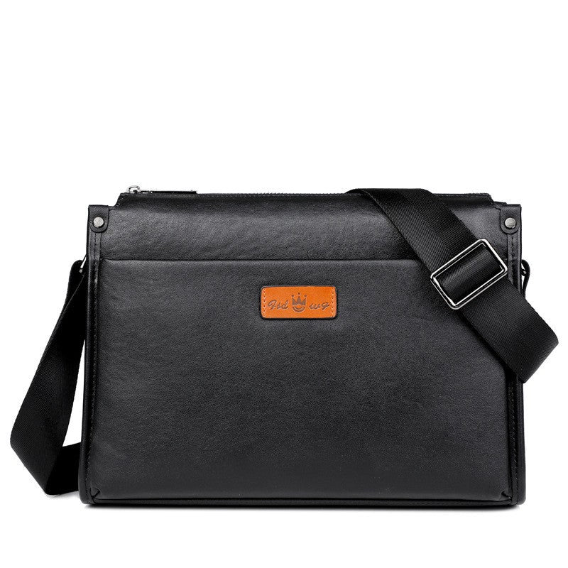 Men's First Layer Cowhide Business Commute Genuine Leather Men's Shoulder Bags