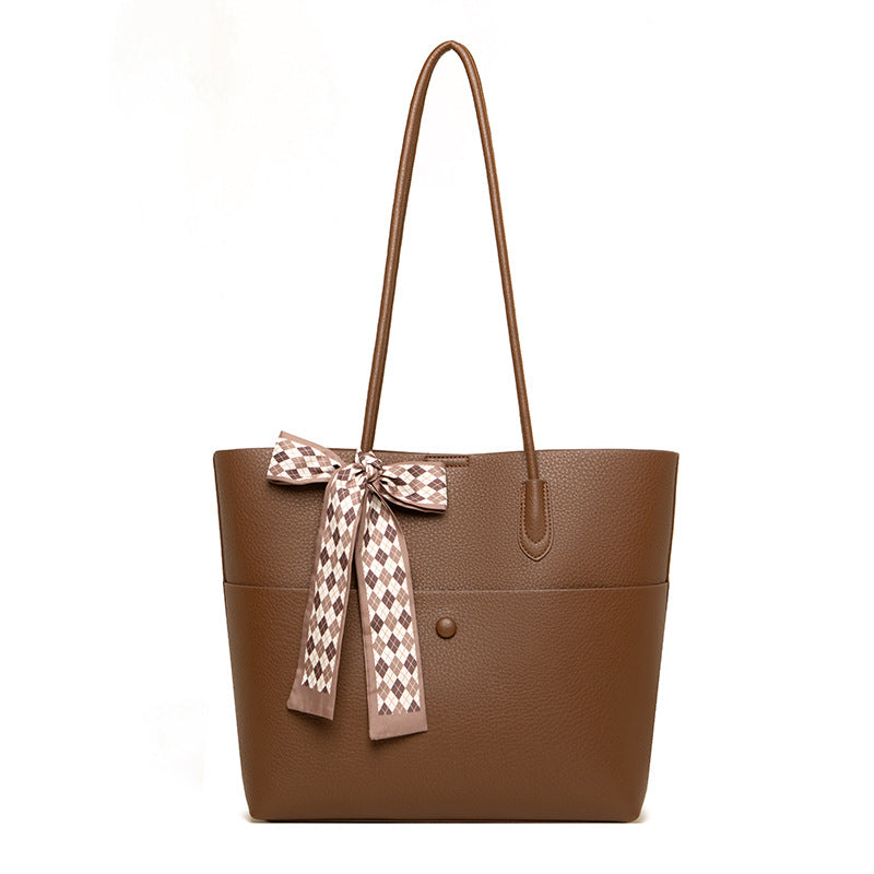Mother Simple Commuting Leather Free Silk Shoulder Bags