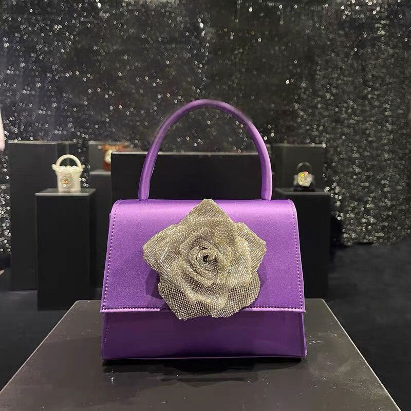 French Style Personalized Diamond Rose Super Popular Shoulder Bags