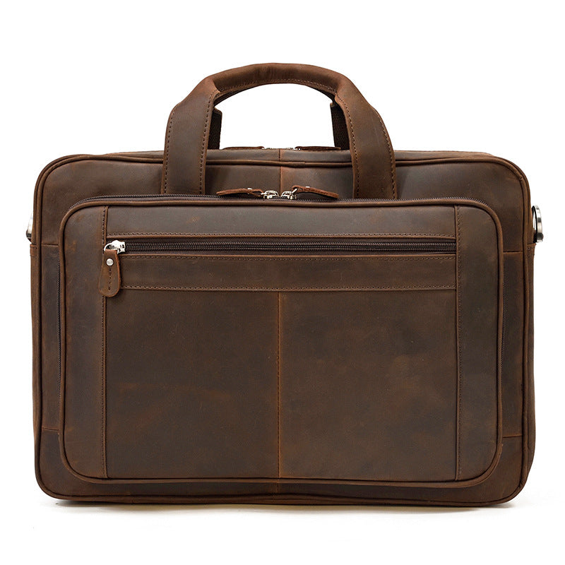 Men's Vintage Genuine Leather Crazy Horse Leisure Men's Briefcases