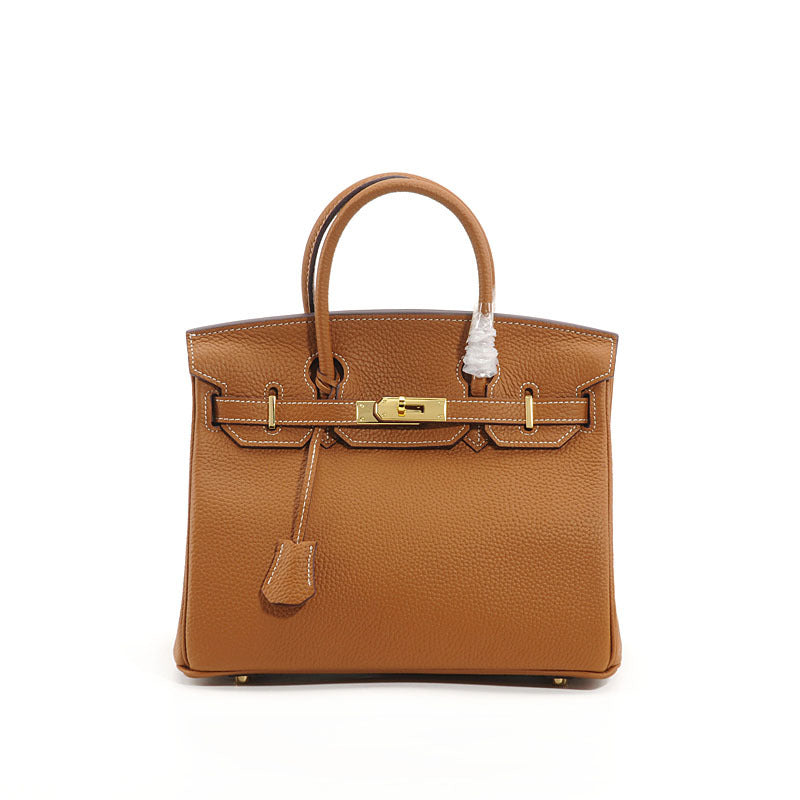 Women's Genuine Leather Lychee Pattern First Layer Crossbody Bags