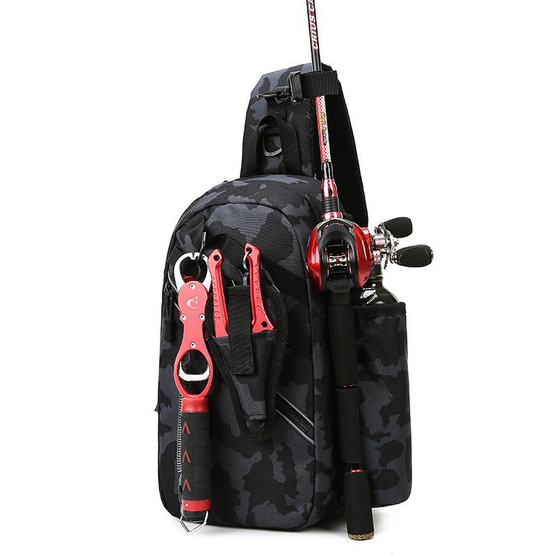 Men's Fishing Camouflage Tactics Cycling Fashion Single Men's Chest Bags