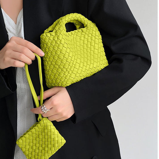 Women's Hand-woven Vegetable Basket Portable Chain Small Square Bags