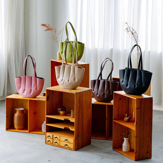 Women's Cool Trendy Leather Shell Underarm Tote Bags