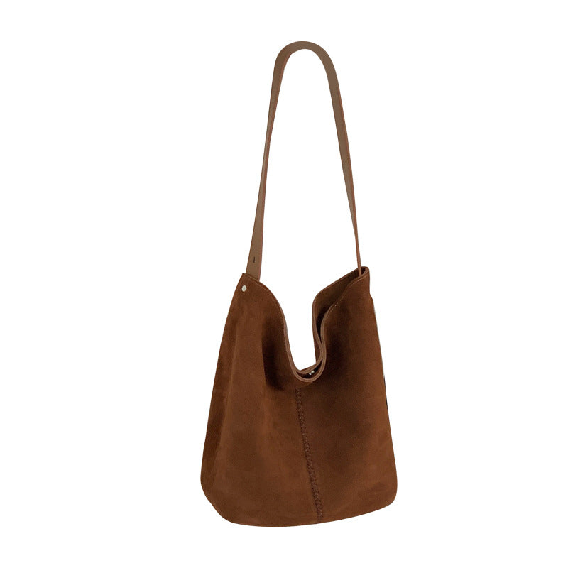 Wire Matte Cowhide Cross Body Niche Retro Shoulder Bags