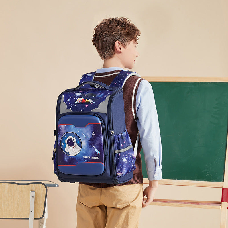 Open Lightweight Large Capacity Burden Reduction Elementary School Students' Schoolbags